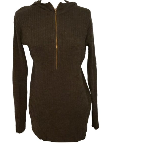 Free People Sweaters - 2/$25 Free People Long Gray Hooded Sweater M